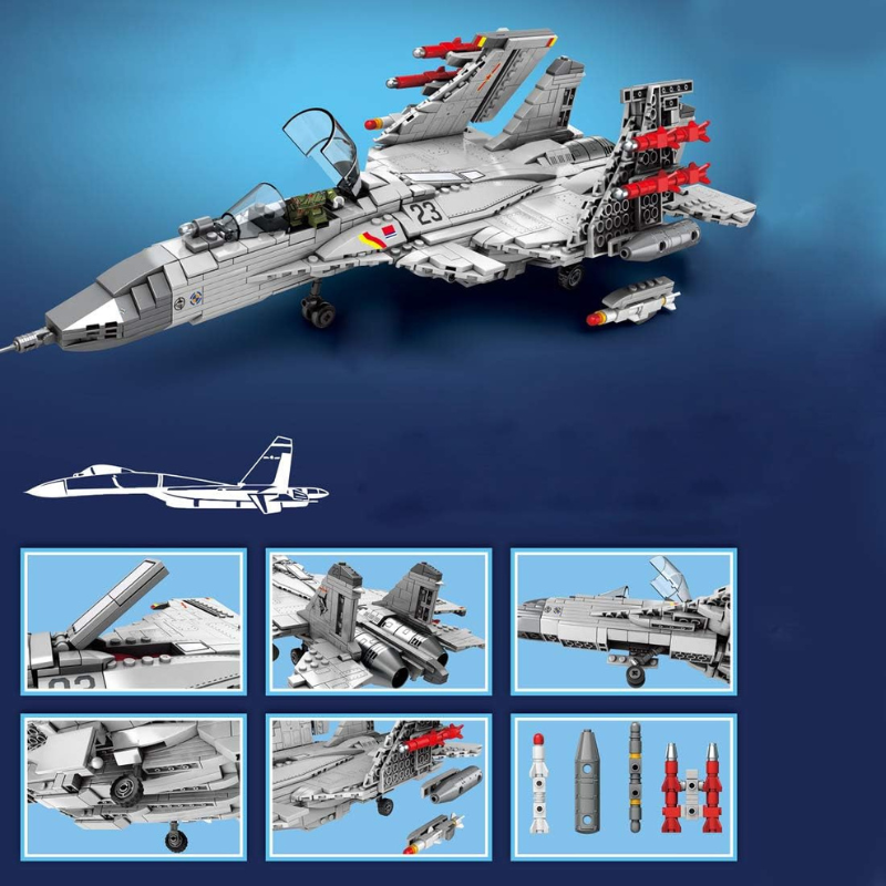 Modelo de caça J-15 | 1186 peças
