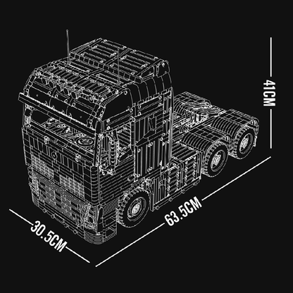 Remote Controlled Truck with Trailer 8006pcs