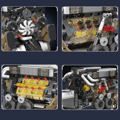 Motor W16 motorizado 951 peças