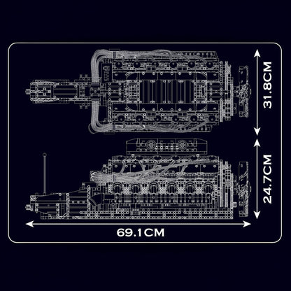 The Ultimate V12 Engine & Gearbox 3471pcs