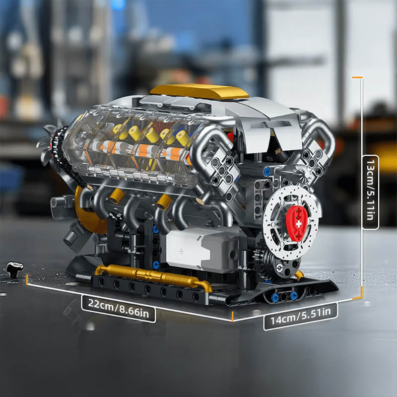 Motor V8 motorizado 691 peças