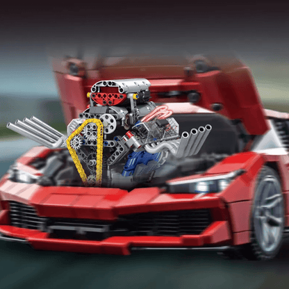 Motorised Hot Rod V8 Engine 664pcs